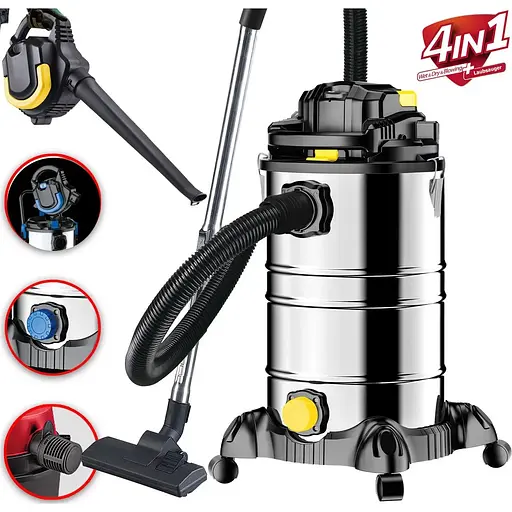 Пылесос DMS NTBS-30 Yellow промышленный 2000 W 30 л + воздуходувка - фото 3