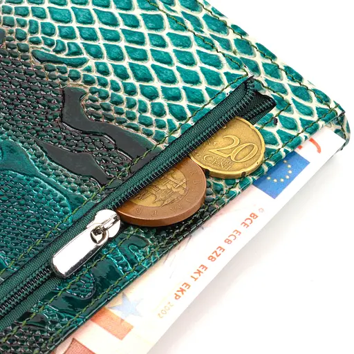 Лакированный кошелек для женщин из натуральной фактурной кожи Canpellini 17.8х9х1 см acs0032280 - фото 5