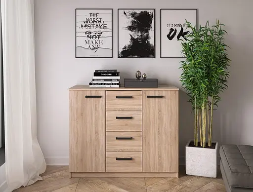 Комод в гостиную MebelStar 4+2 120x45x99 см Дуб сонома (MBS-1040) - фото 3