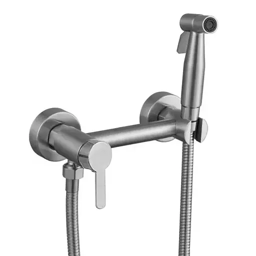 Змішувач для гігієнічного душу зовнішнього монтажу Mixxus DAX-222 нержавіюча сталь MI6079, Нержавіюча сталь - фото 1