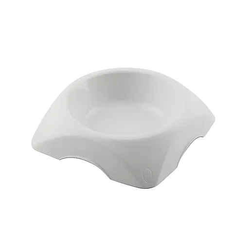 Миска для корма пластиковая 21,9x21,9x5,3h, 0,8 л, серый