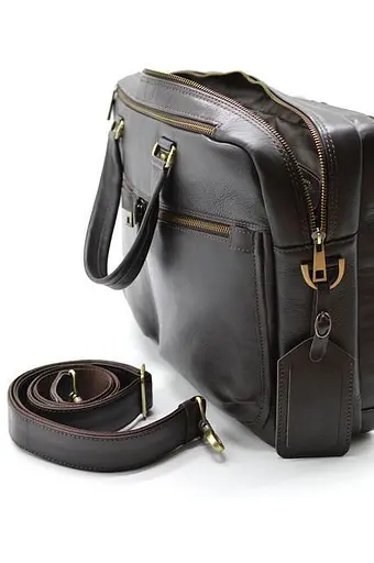 Чоловіча шкіряна сумка TARWA 41х30х13 см sum0026103 - фото 7