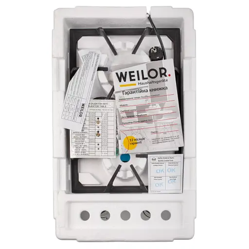 Поверхня газова Domino на металі Weilor GM 304 WH - фото 10