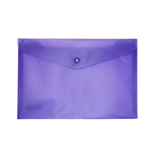 Папка-конверт, на кнопке, А5, BM.3935-99 BUROMAX, матовый полупрозр.пластик (4823078953421) Фиолетовый - фото 1