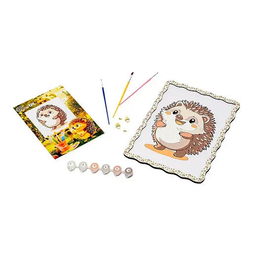 Дитячий набір для розпису по дереву "Їжачок" Puz-22947 формат А4 - фото 3