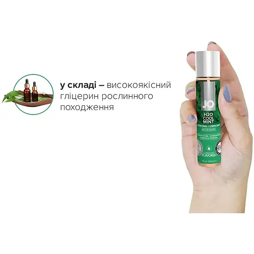 Смазка на водной основе System JO H2O - Cool Mint (30 мл) - фото 4