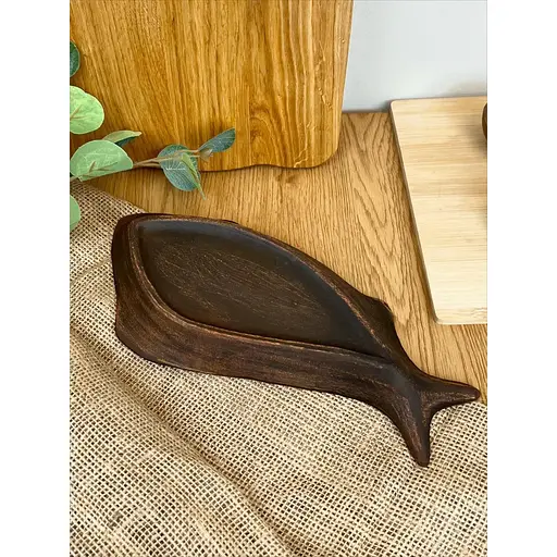 Рибниця керамічна (глиняна) Гладка 29 см  - фото 2