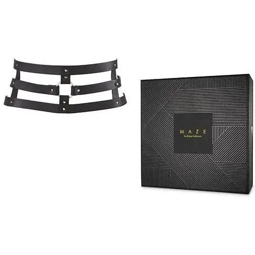 Портупея-пояс Bijoux Indiscrets Maze - Wide Belt and RestRaints Black, екошкіра - фото 2