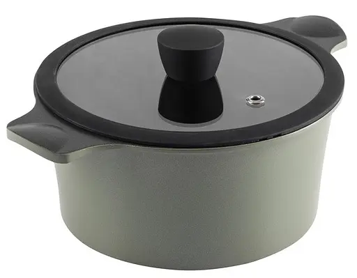 Кастрюля алюминиевая с антипригарным покрытием Ringel Zitrone Olive 2.5 л d 20 см (RG-2108-20/OL) - фото 3