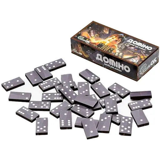Дерев'яна настільна гра PuzzleOk Доміно Puz-22929 28 елементів - фото 1