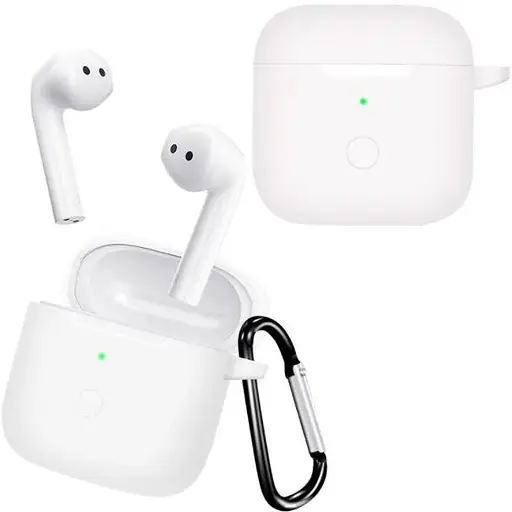 Чехол-накладка DK Silicone Candy Friendly с карабином для Xiaomi Redmi Buds 3 (white)