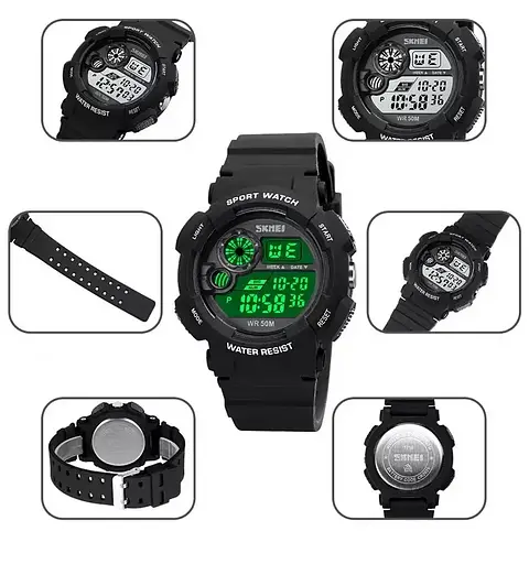 Чоловічий наручний годинник Skmei 1718 (Чорний) - фото 5