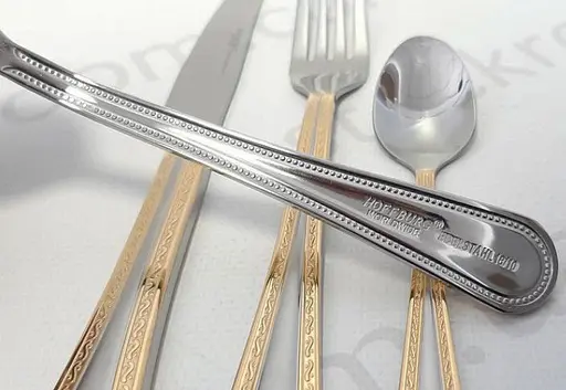 Набор столовых приборов Hoffburg HB-72923-GS Версаче на 12 персон в подарочном чемодане 72 предмета - фото 4