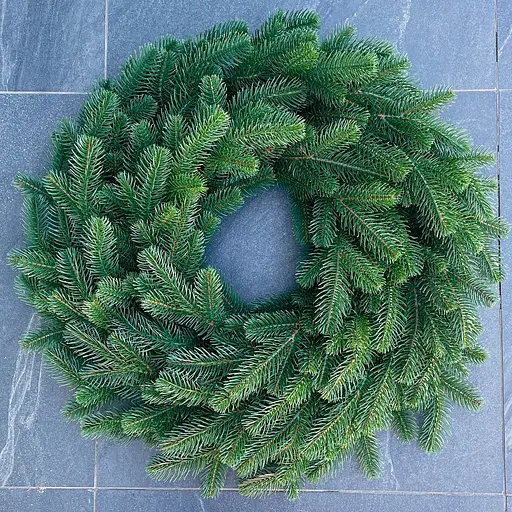 Венок рождественский хвойный Hvoya Lux литой зеленый 70 см