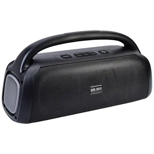 Колонка DR-501, 2.5 кг, мікрофон, FM-радіо, USB, TF-карта, AUX , Bluetooth 4.2, 47x24x18 см, чорна