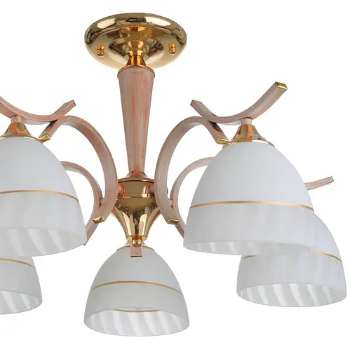 Люстра стельова Brille класична E27 60W BG (LK-674C/5) - фото 3