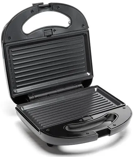 Мультимейкер Holmer HCG-02SM 800 W 2 панелі: гриль віденські вафлі розмір панелей 22.5х12.5 см захист від перегріву індикатор нагріву Black - фото 4