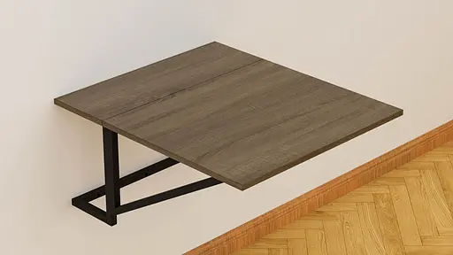 Стіл розкладний Олександр 5 Ferrum-decor 750x600x700 Чорний метал ДСП Дуб Сонома Трюфель 16 мм (FRD-104896) - фото 2