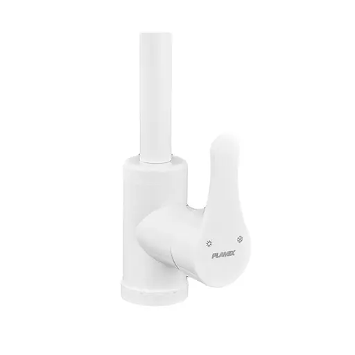 Змішувач для умивальника Plamix Diego-001-G white PM0656, Білий - фото 6