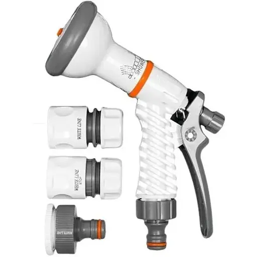 Набор для полива Bradas WHITE LINE с многорежимным пистолетом для полива (WL-EN1TSET) - фото 1