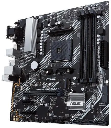 Мат.плата AM4 (B450) Asus PRIME B450M-A II, B450, 4xDDR4, Int.Video(CPU), 6xSATA3, 1xM.2, 1xPCI-E 16x 3.0, 2xPCI-E 1x 2.0, ALC88. VGA/DVI-D/HDMI, mATX - фото 3