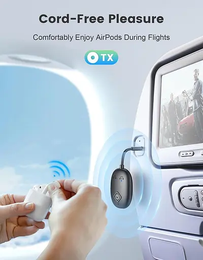 Приймач Glangeh Bluetooth 5.3 для телевізора, бездротовий адаптер Aux Bluetooth 2-в-1 для AirPods/навушників, подвійне підключення - фото 2