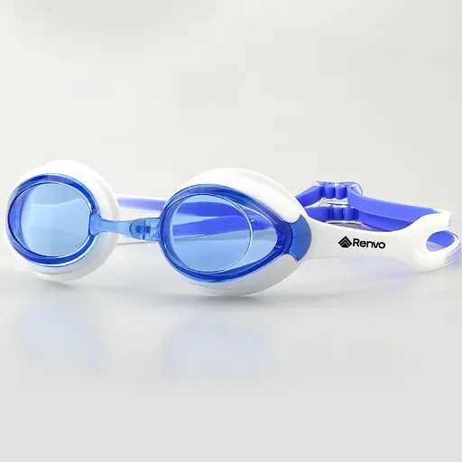 Дитячі окуляри для плавання Renvo Vishu JR Anti-fog білий, синій OSFM (1SG110-0304) - фото 1