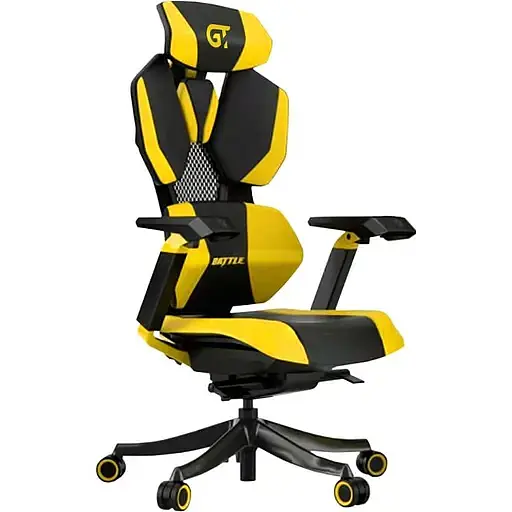 Геймерское кресло GT Racer черное с желтым (X-6003 Battle Black/Yellow) - фото 1