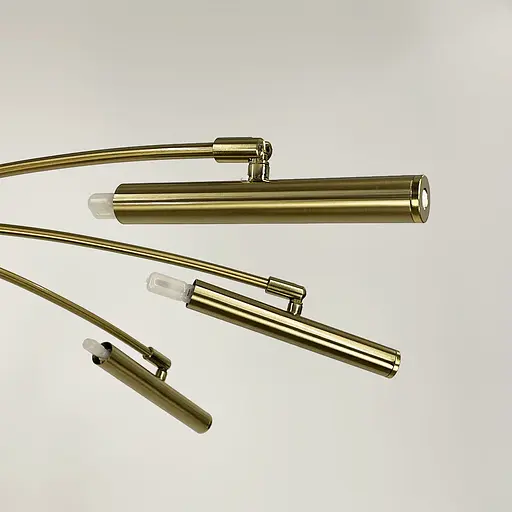 Латунна трубчаста люстра з 9 регулюючими плафонами | Арт. ST01/9 AB | Line F - фото 5