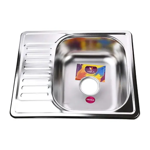 Мийка кухонна Mira MR 5848 E прямокутна 580х480х180 мм Satin 30412 - фото 1