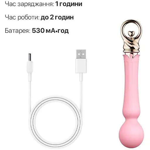 Вибромассажер с подогревом Zalo Sweet Magic Confidence Wand Fairy Pink - фото 7