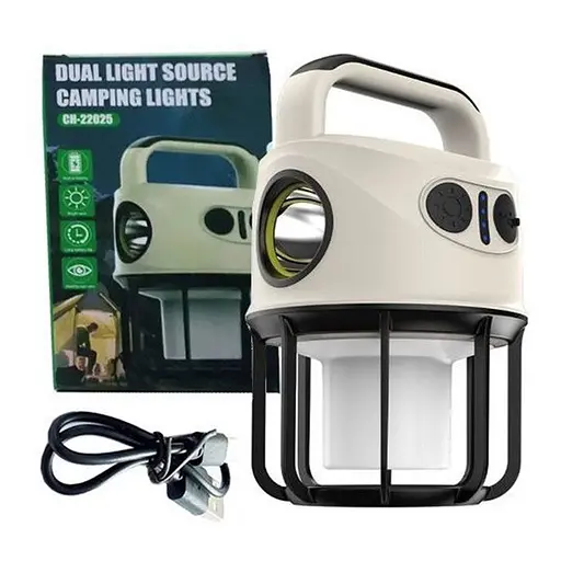 Кемпинговый переносной аккумуляторный фонарь CH-22025 Power bank Li-Ion аккумулятор ЗУ Type-C - фото 9