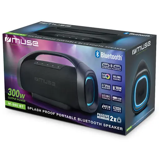Портативна Bluetooth-колонка Muse з ручкою (M-980 BT) - фото 10