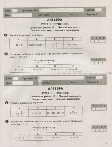 Алгебра. Геометрія. 9 клас. Тестовий контроль результатів навчання. - фото 5