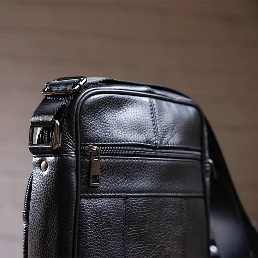 Сумка чоловіча компактна шкіряна Vintage 19х23х6 см sum0028972 - фото 9