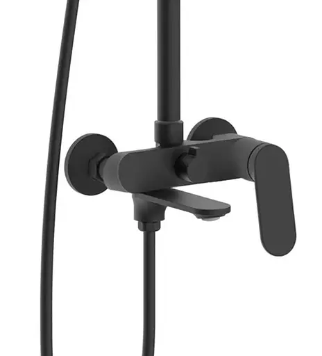 Душова система Rea Marco black з виливом REA-P8545, Чорний матовий - фото 4