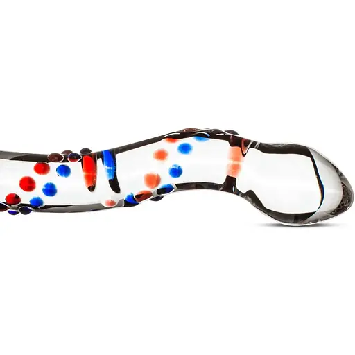 Скляний дилдо з вигинами і малюнком Gildo Glass Dildo No. 3 - фото 2