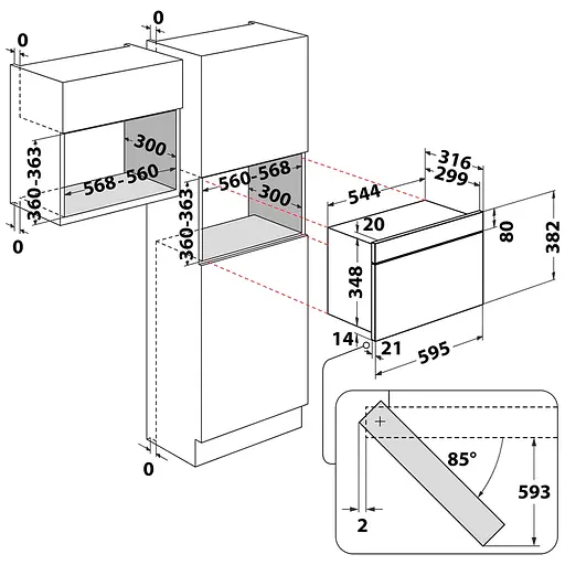Вбудована мікрохвильова піч Whirlpool MBNA920B на 22 л з грилем - фото 6