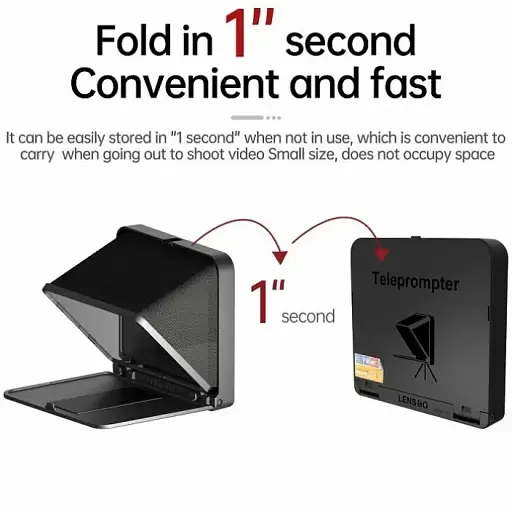 МИНИ ТЕЛЕСУФЛЕР — ТЕЛЕПРОМТЕР LENSGO TC7 — СУФЛЕР ДЛЯ СМАРТФОНА И ФОТОАПАРАТА - фото 4