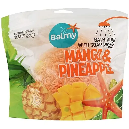 Мочалка Balmy Манго+Ананас с кусочками мыла (08610) - фото 1