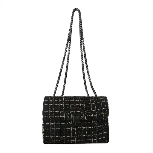 Маленькая твидовая сумочка на цепочке Lilly P2-1520A