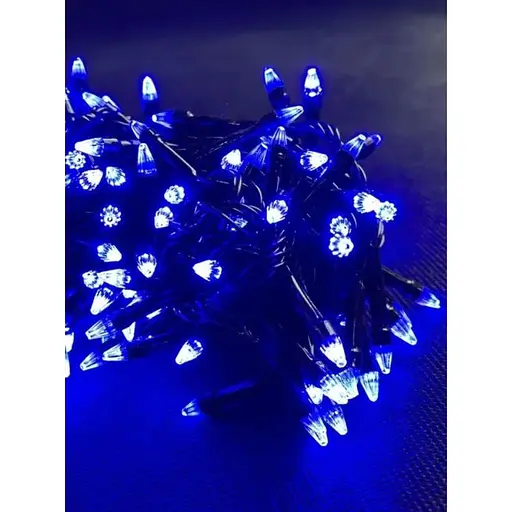 Новорічна LED Гірлянда Конус 6 метрів 100 яскравих Синіх лампочок - фото 1