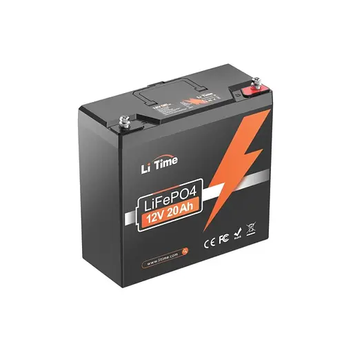 Аккумуляторная батарея литий-железо-фосфатная 12.8В 20А*ч LiFePO4 LiTime L12V20-20-BASIC-4-A20 (44-00520) - фото 1