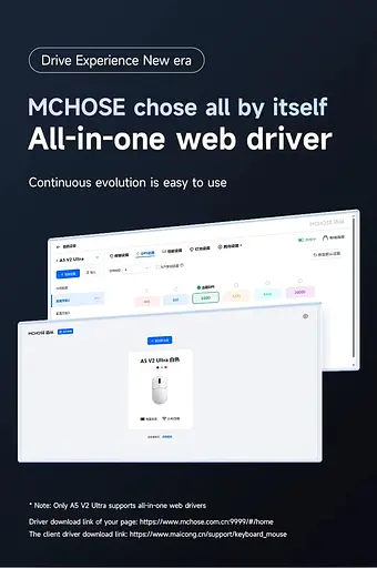 Компьютерная мышь MCHOSE A5 v2 Ultra беспроводная игровая PAW3395, 26000 DPI 2,4G+Bluetooth Blue - фото 4