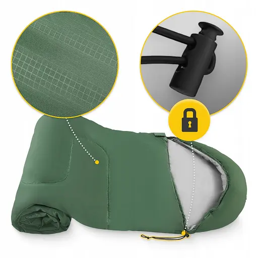 Спальный мешок (спальник) одеяло Mountain Goat Standard 2 в 1 MG0015 8 ...+20°C R Olive/Grey (P-5905973400961) - фото 7