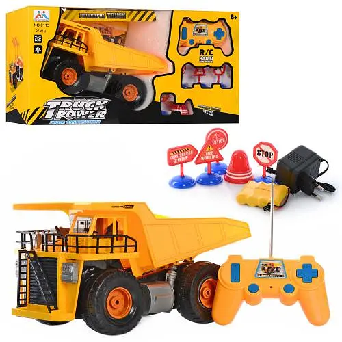 Самосвал радиоуправляемый, 33 см, знаки, 53x27x19 см