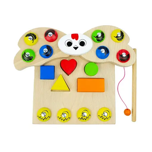 Дерев'яна розвивальна гра "Магнітний сортер Квочка" 900637 - фото 4