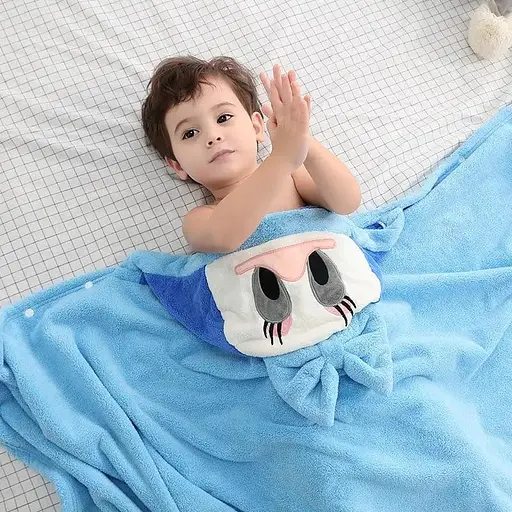 Рушник для дітей Куточок Качка Поночка Блакитний 140х70 см - фото 5