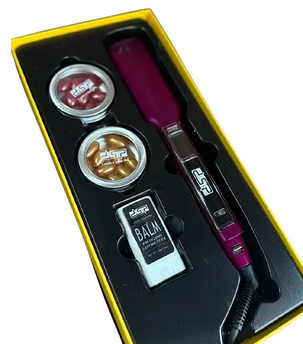 Випрямляч для волосся Dsp 10224 з капсулами та бальзамом для термозахисту Фіолетовий - фото 2