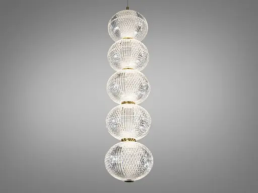 Світлодіодна люстра підвіс золото 8 Вт 4100K - фото 1